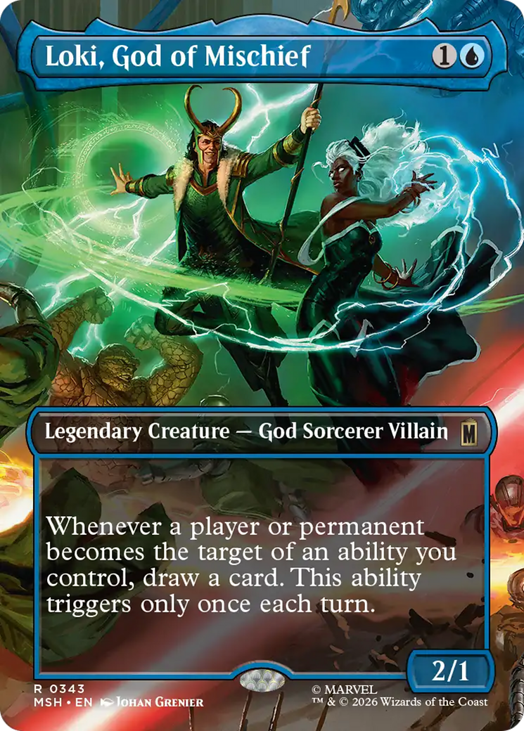 Loki, God of Mischief (Borderless) [Marvel Super Heroes] | Shuffle n Cut Hobbies & Games