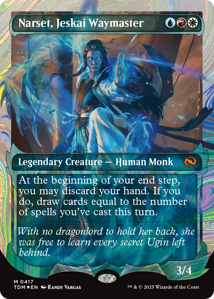 Narset, Jeskai Waymaster (Showcase) (Halo Foil) [Tarkir: Dragonstorm] | Shuffle n Cut Hobbies & Games