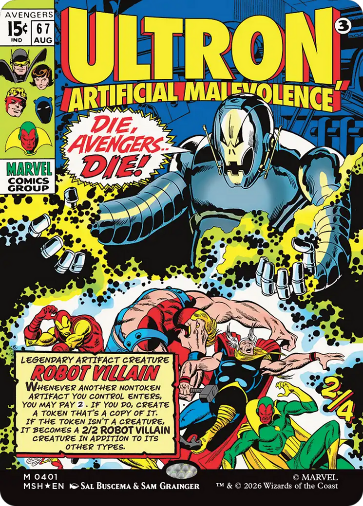 Ultron, Artificial Malevolence (Borderless) (0401) [Marvel Super Heroes] | Shuffle n Cut Hobbies & Games