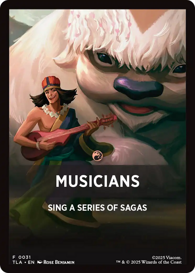 Musicians Theme Card [Avatar: The Last Airbender Tokens] | Shuffle n Cut Hobbies & Games