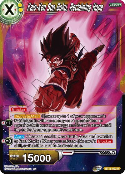 Kaio-Ken Son Goku, Reclaiming Hope (BT15-093) [Saiyan Showdown] | Shuffle n Cut Hobbies & Games
