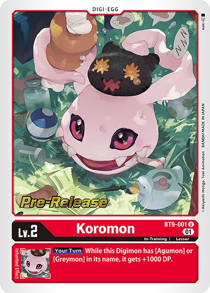 Koromon [BT9-001] [X Record Pre-Release Promos] | Shuffle n Cut Hobbies & Games