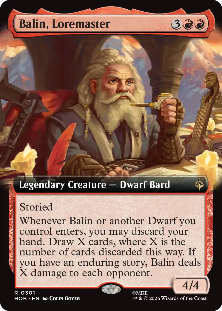 Balin, Loremaster (Extended Art) [The Hobbit] | Shuffle n Cut Hobbies & Games