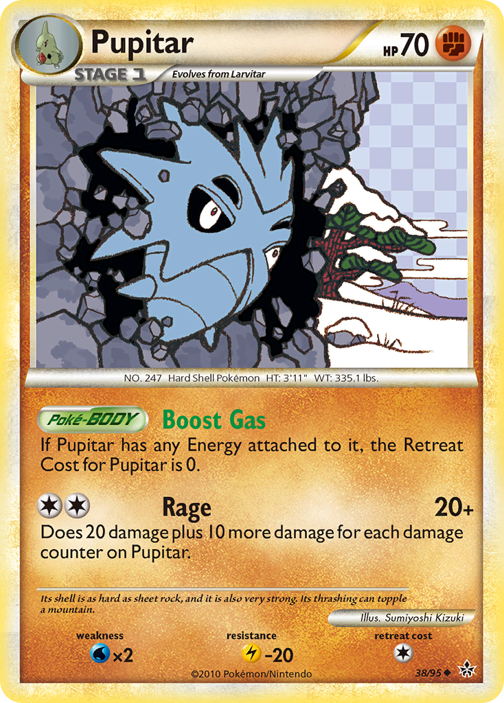 Pupitar (38/95) [HeartGold & SoulSilver: Unleashed] | Shuffle n Cut Hobbies & Games