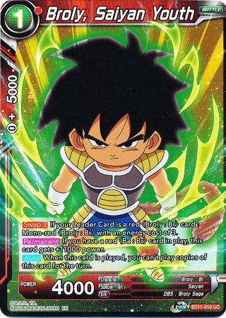 Broly, Saiyan Youth (BT11-018) [Vermilion Bloodline 2nd Edition] | Shuffle n Cut Hobbies & Games