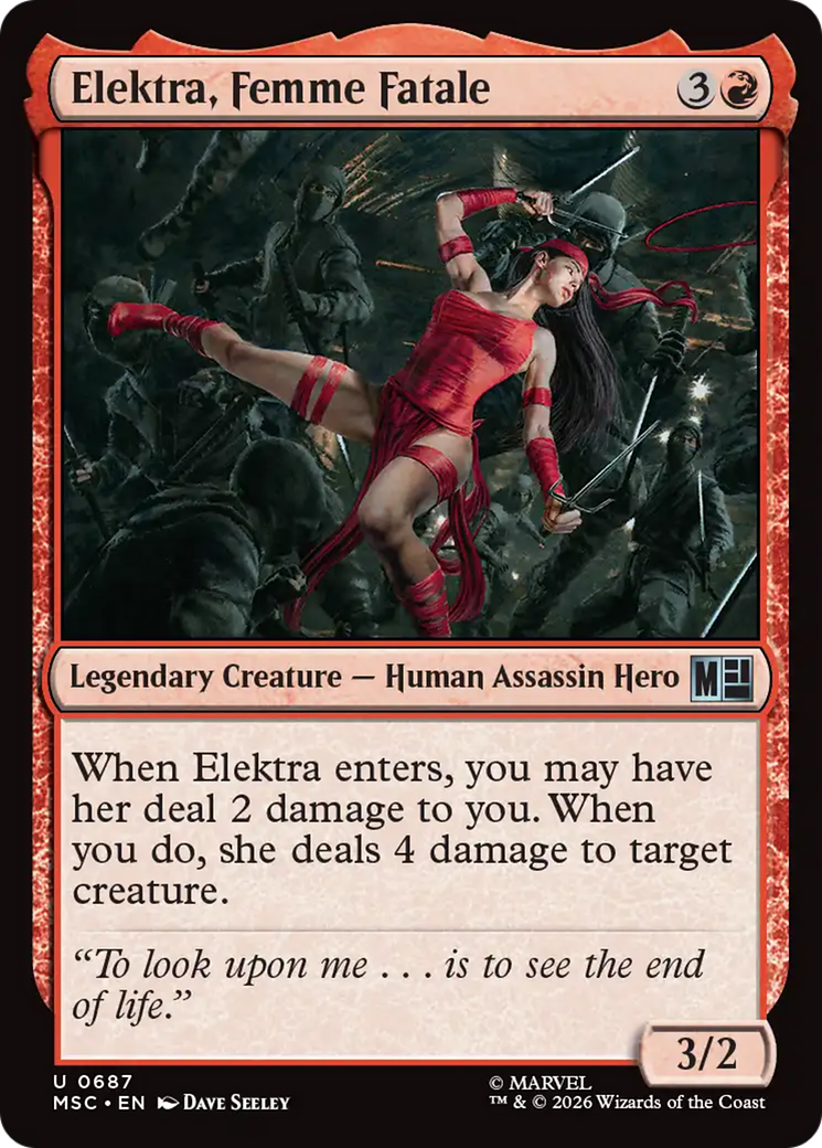 Elektra, Femme Fatale [Marvel Super Heroes Commander] | Shuffle n Cut Hobbies & Games