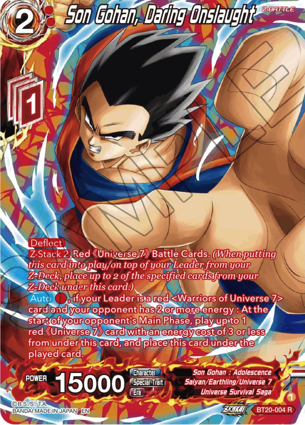 Son Gohan, Daring Onslaught (Silver Foil) (BT20-004) [Power Absorbed] | Shuffle n Cut Hobbies & Games