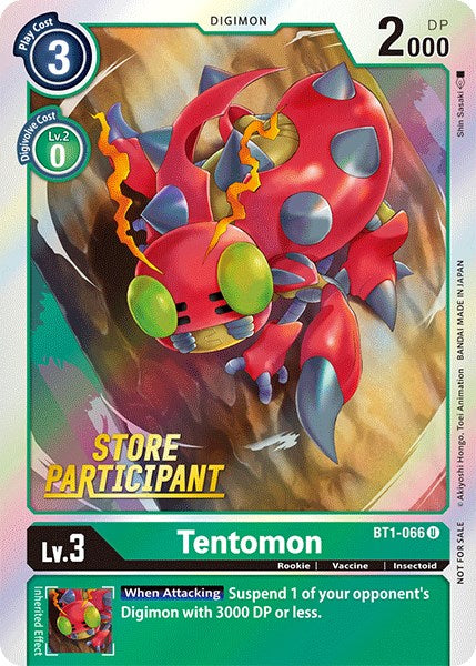 Tentomon [BT1-066] (Store Participant) [Release Special Booster Promos] | Shuffle n Cut Hobbies & Games