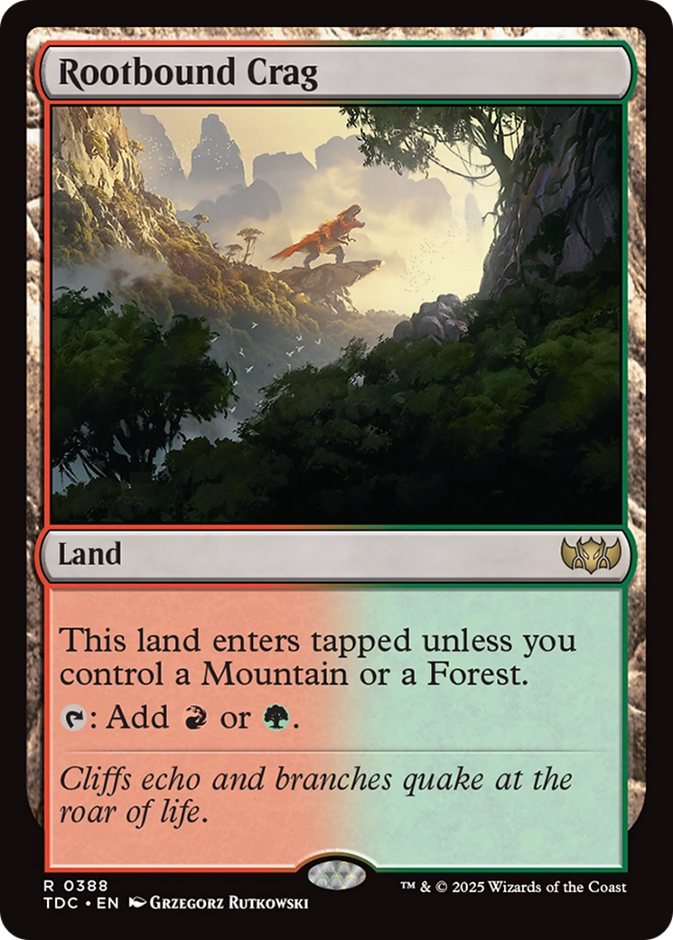 Rootbound Crag [Tarkir: Dragonstorm Commander] | Shuffle n Cut Hobbies & Games