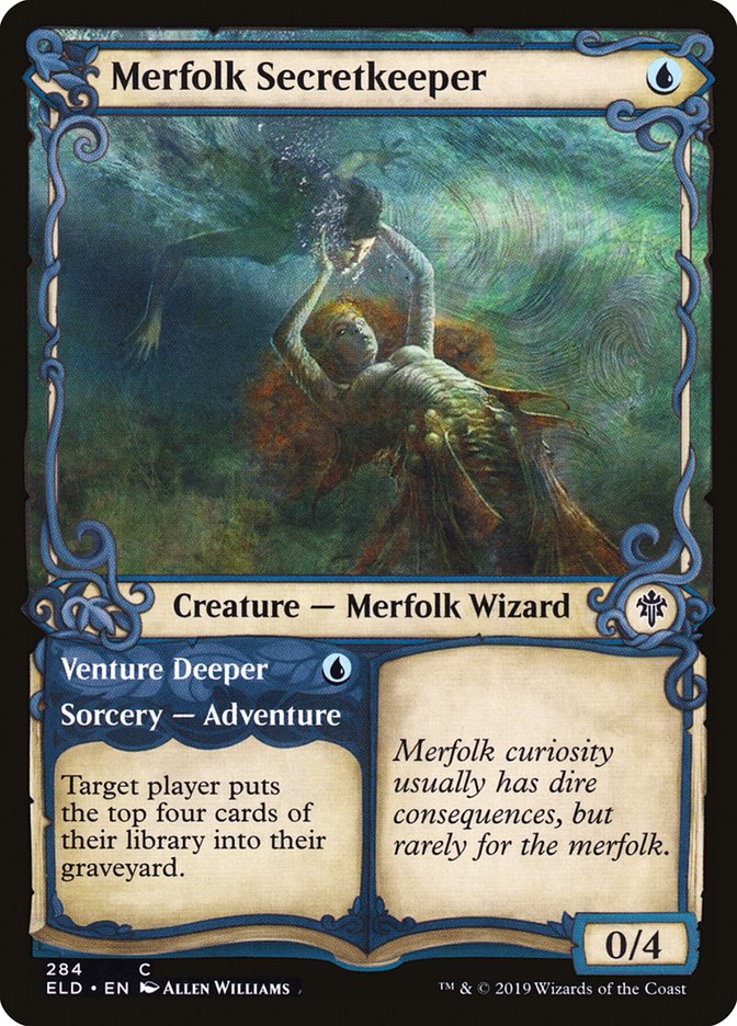 Merfolk Secretkeeper // Venture Deeper (Showcase) [Throne of Eldraine] | Shuffle n Cut Hobbies & Games