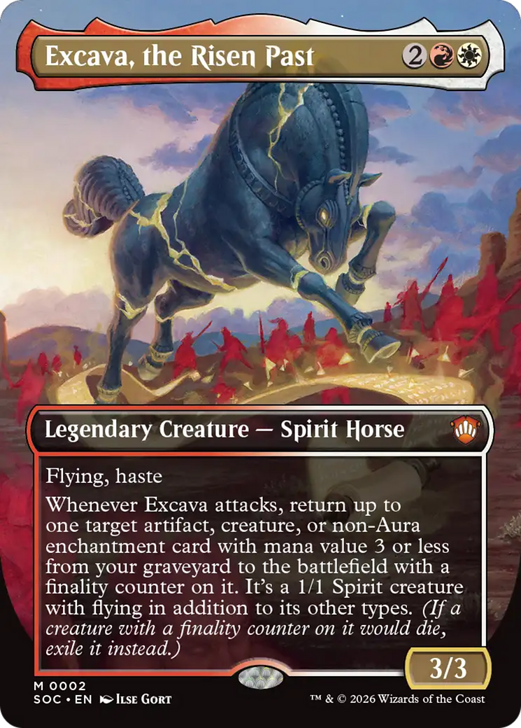 Excava, the Risen Past (Borderless) [Secrets of Strixhaven Commander] | Shuffle n Cut Hobbies & Games
