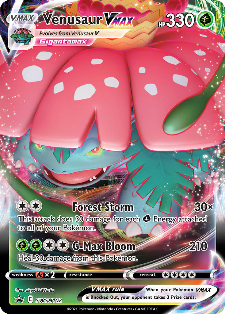 Venusaur VMAX (SWSH102) (Jumbo Card) [Sword & Shield: Black Star Promos] | Shuffle n Cut Hobbies & Games