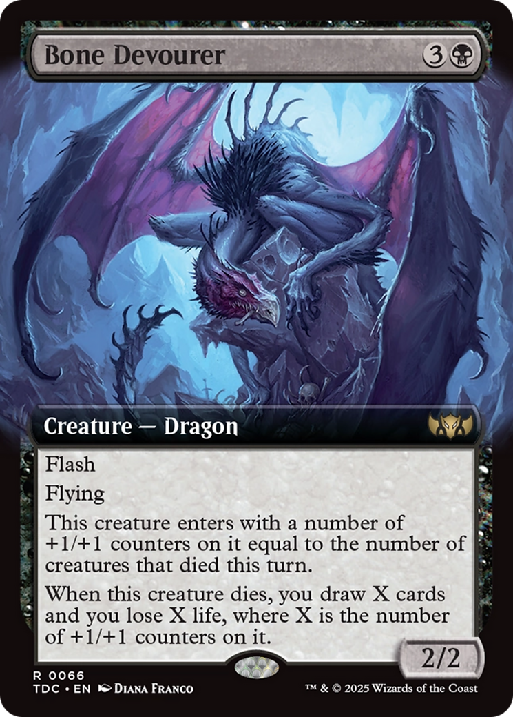 Bone Devourer (Extended Art) [Tarkir: Dragonstorm Commander] | Shuffle n Cut Hobbies & Games
