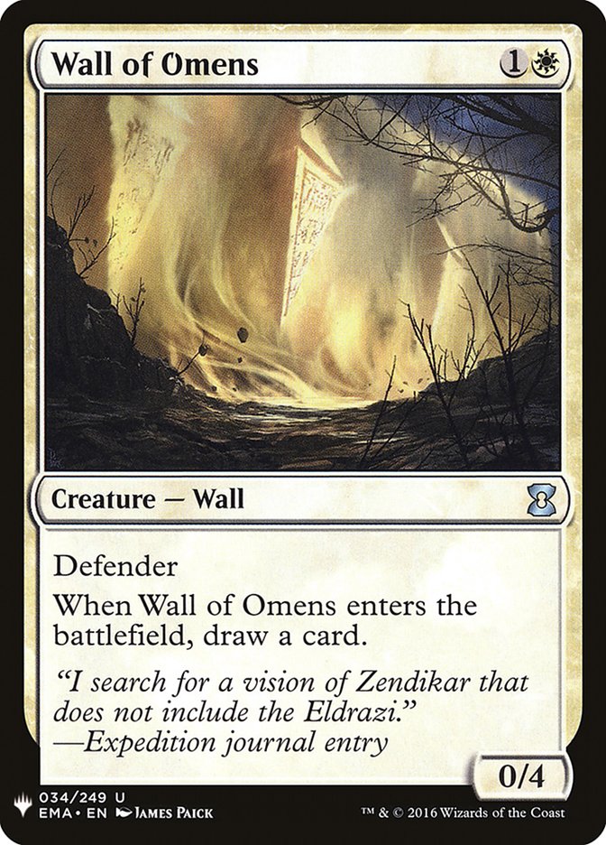 Wall of Omens [Mystery Booster] | Shuffle n Cut Hobbies & Games
