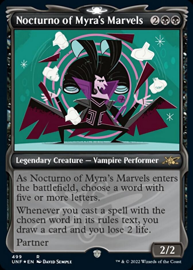 Nocturno of Myra's Marvels (Showcase) (Galaxy Foil) [Unfinity] | Shuffle n Cut Hobbies & Games