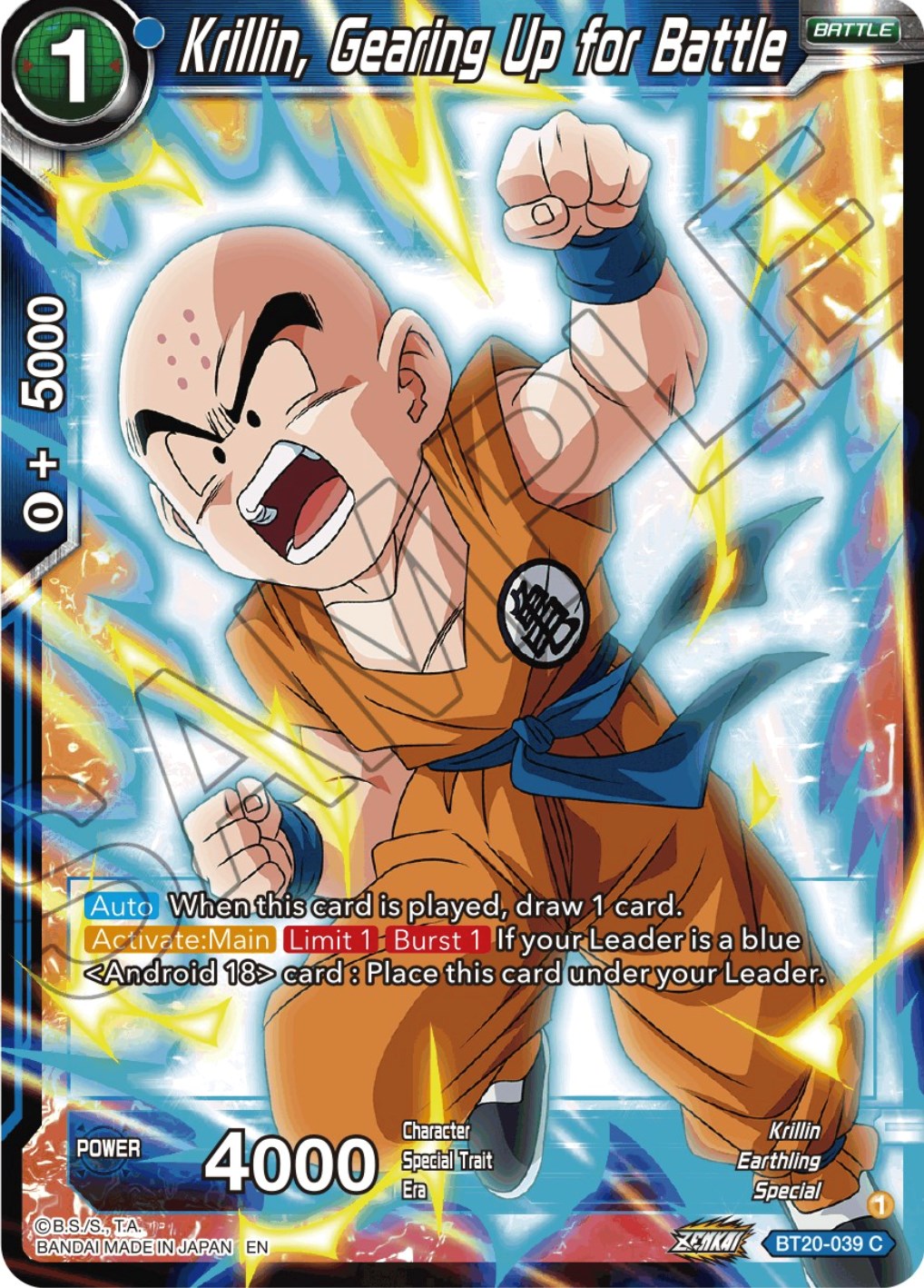 Krillin, Gearing Up for Battle (BT20-039) [Power Absorbed] | Shuffle n Cut Hobbies & Games