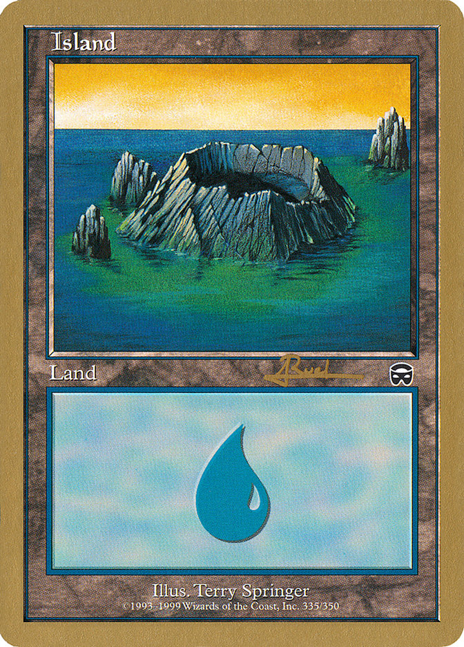 Island (335) (Antoine Ruel) [World Championship Decks 2001] | Shuffle n Cut Hobbies & Games