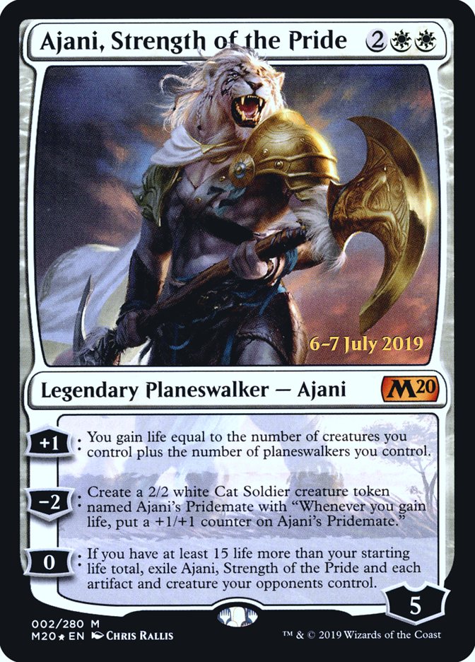 Ajani, Strength of the Pride [Core Set 2020 Prerelease Promos] | Shuffle n Cut Hobbies & Games