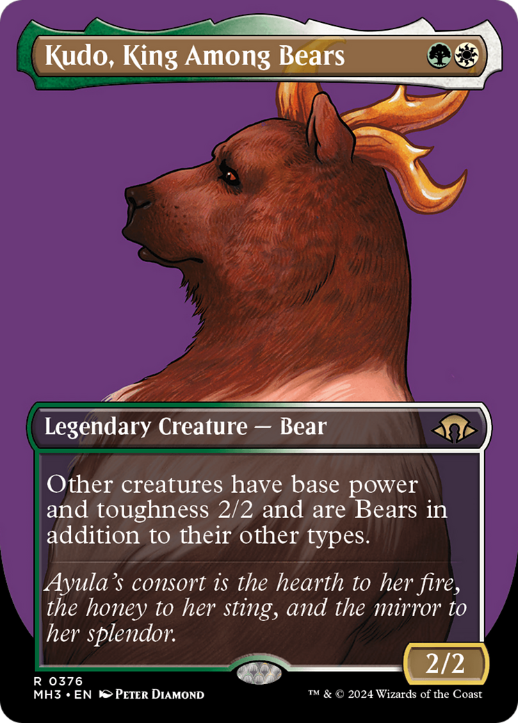 Kudo, King Among Bears (Borderless) [Modern Horizons 3] | Shuffle n Cut Hobbies & Games