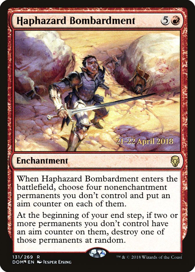 Haphazard Bombardment [Dominaria Prerelease Promos] | Shuffle n Cut Hobbies & Games