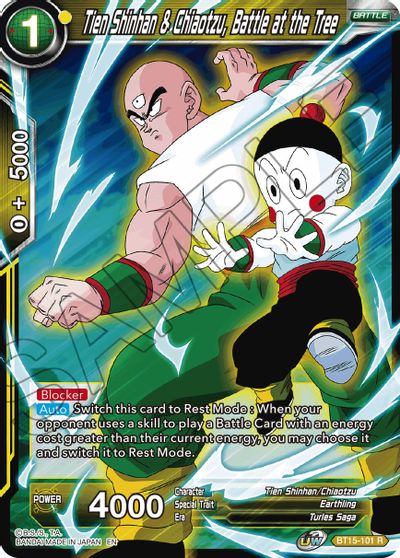 Tien Shinhan & Chiaotzu, Battle at the Tree (BT15-101) [Saiyan Showdown] | Shuffle n Cut Hobbies & Games