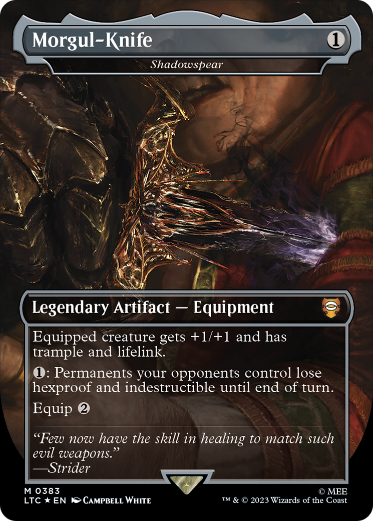 Morgul-Knife - Shadowspear (Surge Foil) [The Lord of the Rings: Tales of Middle-Earth Commander] | Shuffle n Cut Hobbies & Games