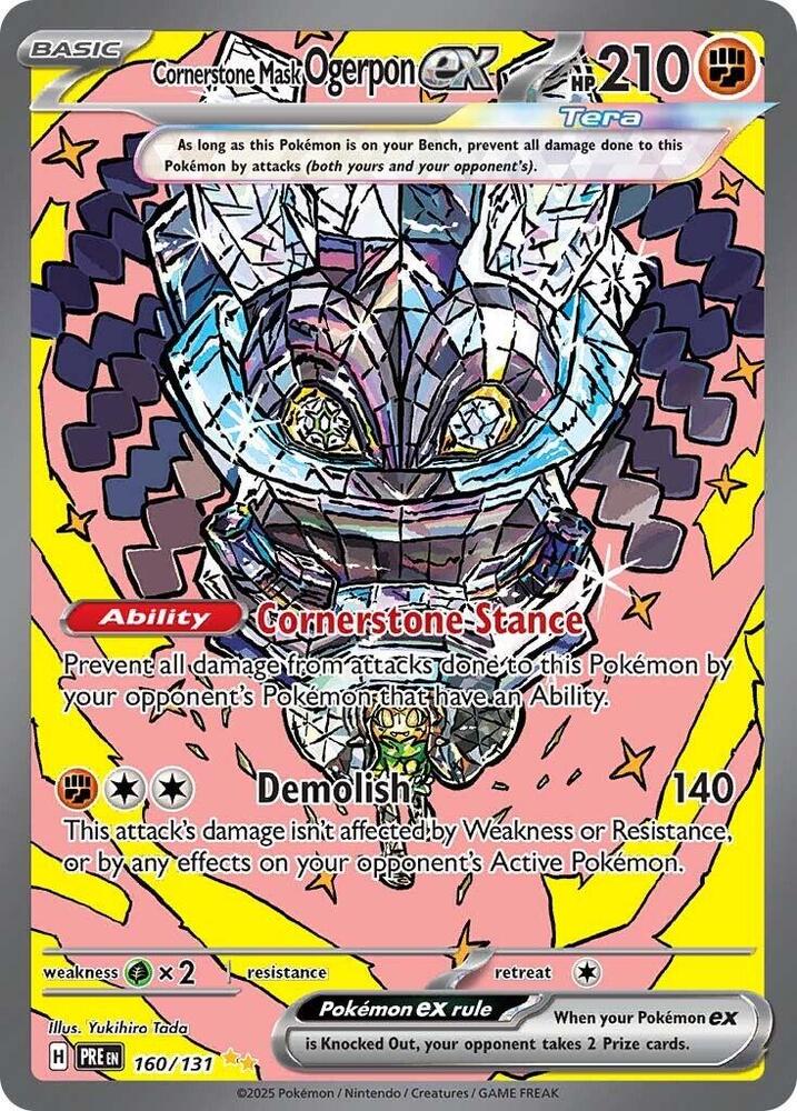 Cornerstone Mask Ogerpon ex (160/131) [Scarlet & Violet: Prismatic Evolutions] | Shuffle n Cut Hobbies & Games