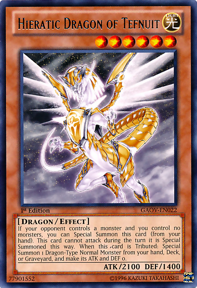 Hieratic Dragon of Tefnuit [GAOV-EN022] Rare | Shuffle n Cut Hobbies & Games