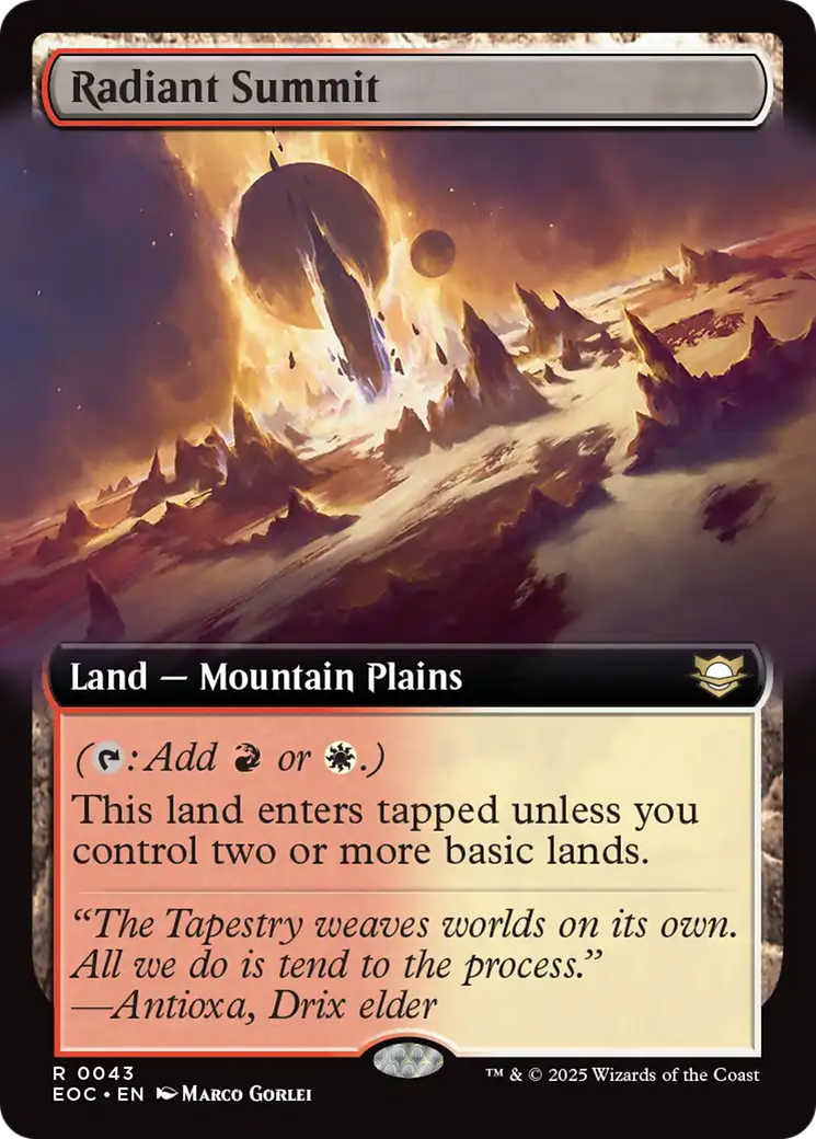 Radiant Summit (Extended Art) [Edge of Eternities Commander] | Shuffle n Cut Hobbies & Games