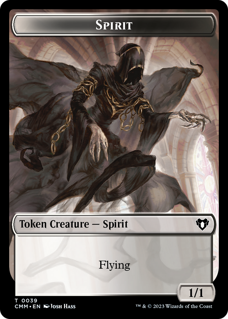 Spirit (0039) // Spider Double-Sided Token [Commander Masters Tokens] | Shuffle n Cut Hobbies & Games
