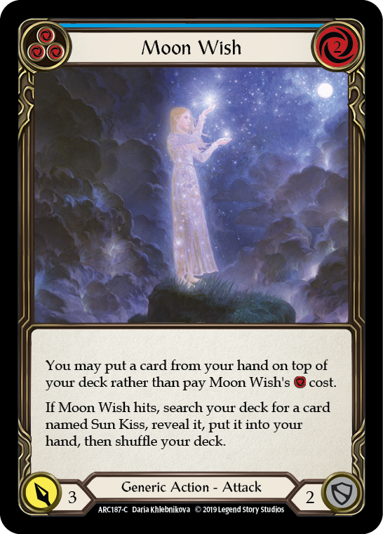 Moon Wish (Blue) [ARC187-C] (Arcane Rising)  1st Edition Rainbow Foil | Shuffle n Cut Hobbies & Games