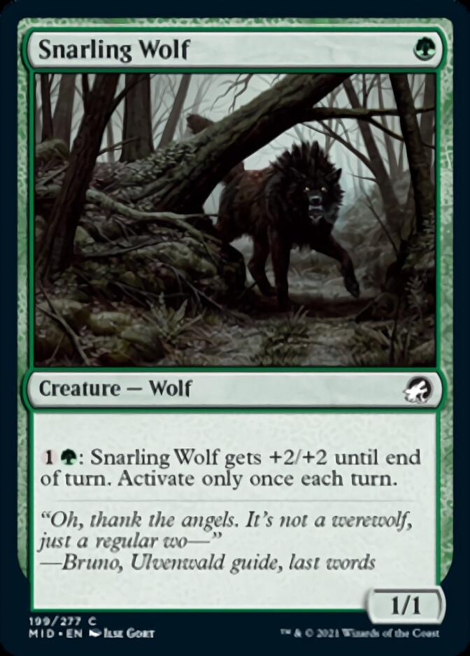 Snarling Wolf [Innistrad: Midnight Hunt] | Shuffle n Cut Hobbies & Games