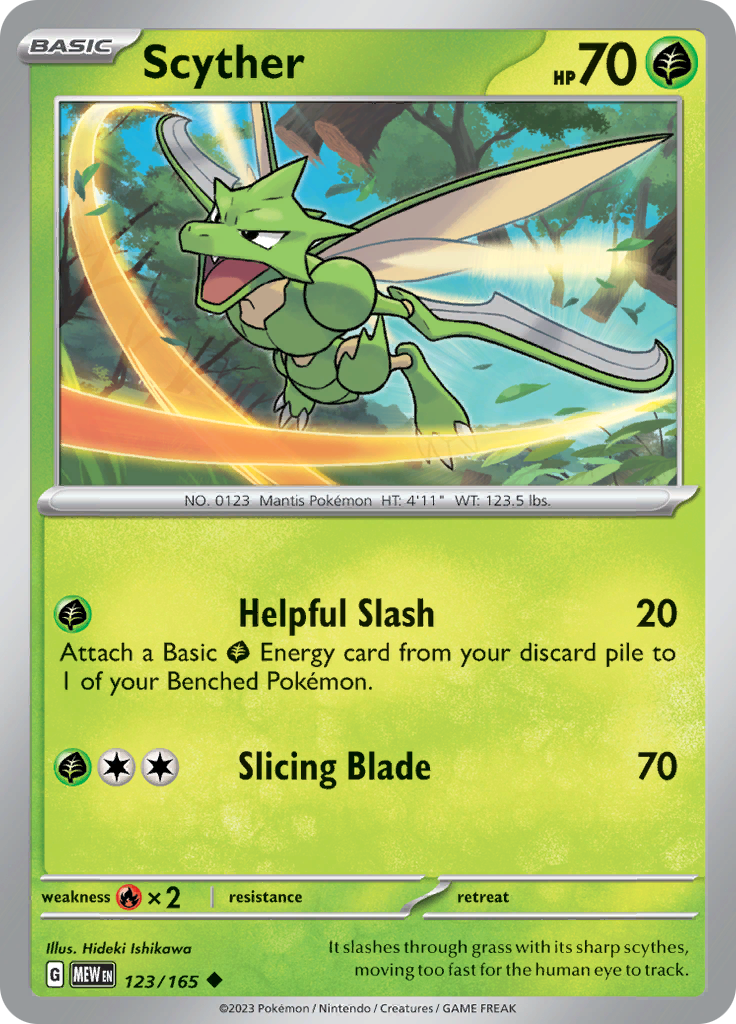 Scyther (123/165) [Scarlet & Violet 151] | Shuffle n Cut Hobbies & Games
