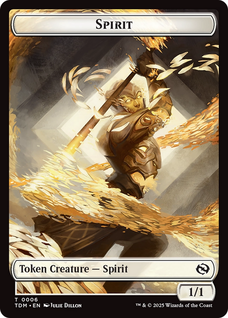 Spirit (0006) // Spirit (0007) Double-Sided Token [Tarkir: Dragonstorm Tokens] | Shuffle n Cut Hobbies & Games