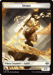 Spirit (0006) // Spirit (0007) Double-Sided Token [Tarkir: Dragonstorm Tokens] | Shuffle n Cut Hobbies & Games