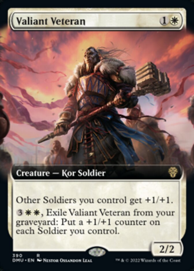 Valiant Veteran (Extended Art) [Dominaria United] | Shuffle n Cut Hobbies & Games