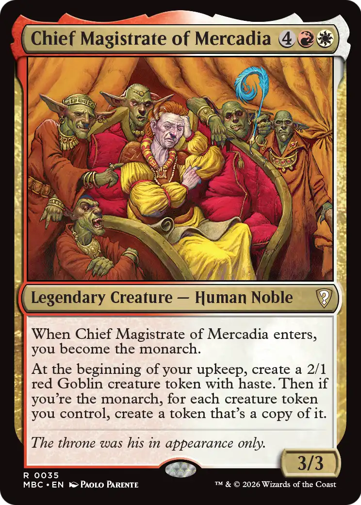 Chief Magistrate of Mercadia [Mystery Booster: Commander Edition] | Shuffle n Cut Hobbies & Games