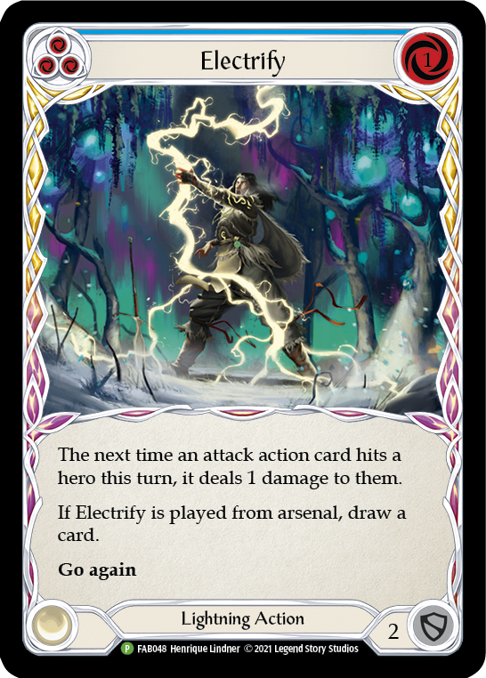 Electrify [FAB048] (Promo)  Rainbow Foil | Shuffle n Cut Hobbies & Games