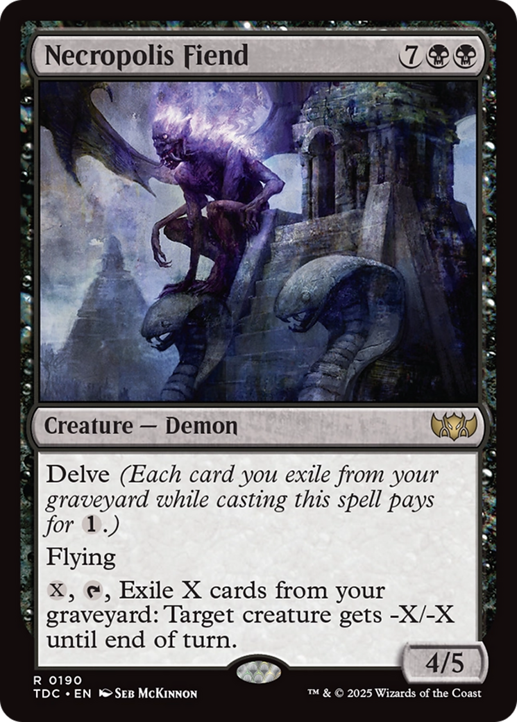 Necropolis Fiend [Tarkir: Dragonstorm Commander] | Shuffle n Cut Hobbies & Games