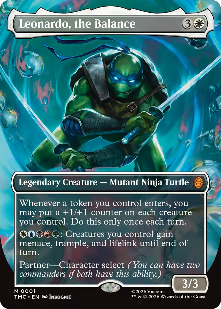 Leonardo, the Balance (Borderless) [Teenage Mutant Ninja Turtles Commander] | Shuffle n Cut Hobbies & Games