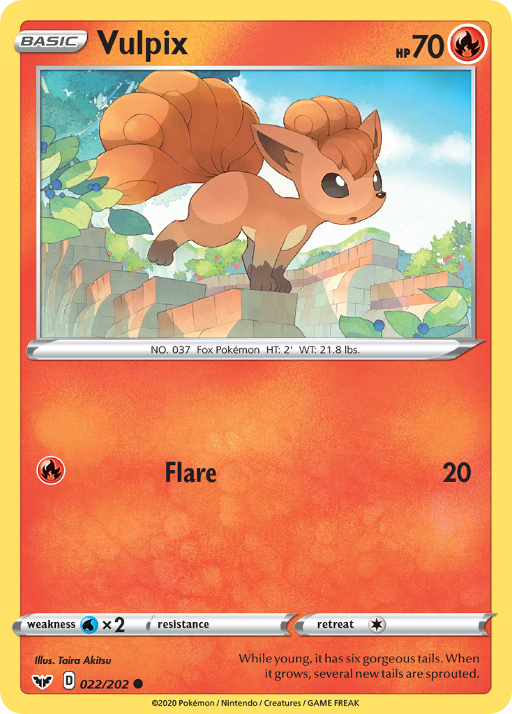Vulpix (022/202) [Sword & Shield: Base Set] | Shuffle n Cut Hobbies & Games