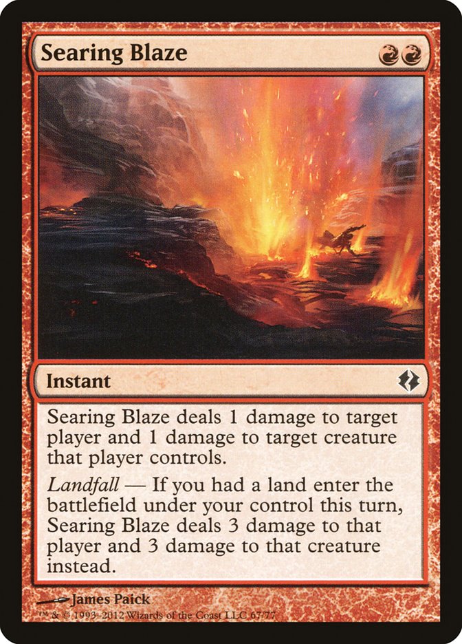 Searing Blaze [Duel Decks: Venser vs. Koth] | Shuffle n Cut Hobbies & Games