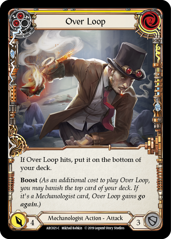 Over Loop (Yellow) [ARC021-C] (Arcane Rising)  1st Edition Normal | Shuffle n Cut Hobbies & Games
