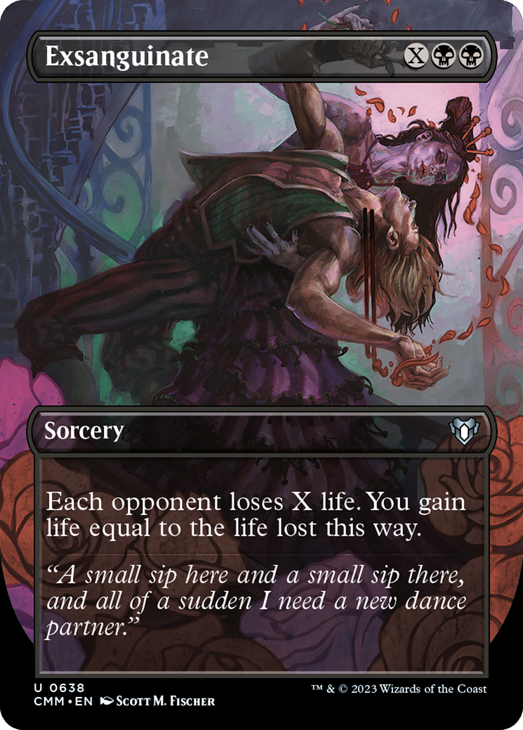 Exsanguinate (Borderless Alternate Art) [Commander Masters] | Shuffle n Cut Hobbies & Games