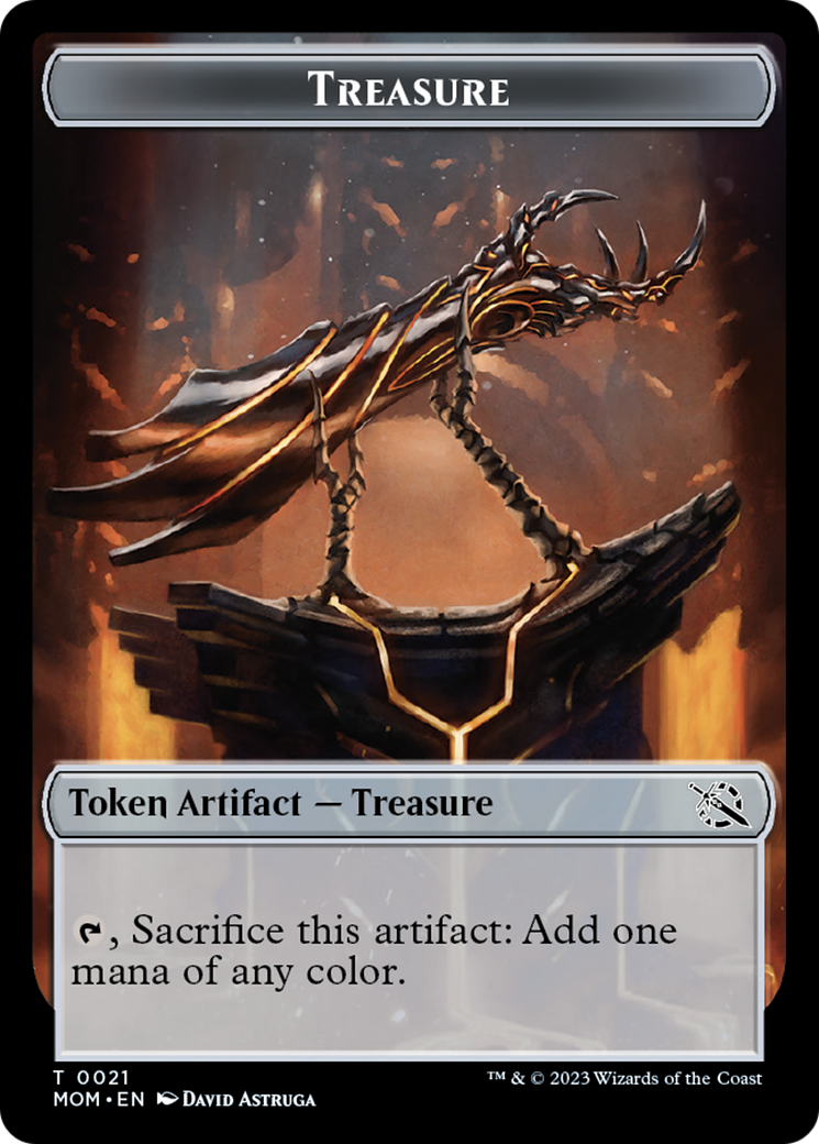 Treasure (21) // Dinosaur Double-Sided Token [March of the Machine Tokens] | Shuffle n Cut Hobbies & Games