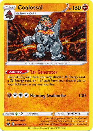 Coalossal (SWSH054) [Sword & Shield: Black Star Promos] | Shuffle n Cut Hobbies & Games