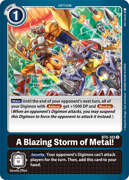 A Blazing Storm of Metal! [BT5-103] [Battle of Omni] | Shuffle n Cut Hobbies & Games