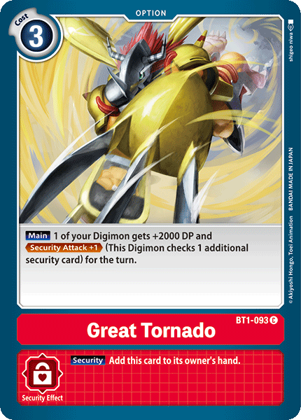 Great Tornado [BT1-093] [Release Special Booster Ver.1.0] | Shuffle n Cut Hobbies & Games