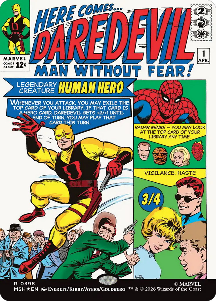 Daredevil, Man Without Fear (Borderless) (0398) [Marvel Super Heroes] | Shuffle n Cut Hobbies & Games