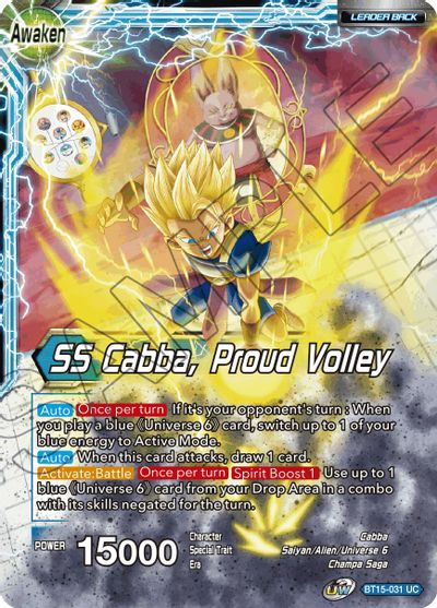 Cabba // SS Cabba, Proud Volley (BT15-031) [Saiyan Showdown] | Shuffle n Cut Hobbies & Games